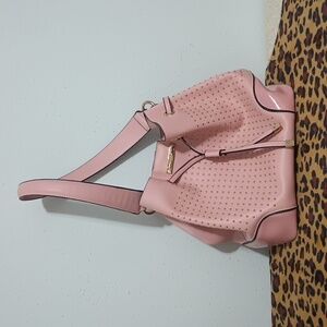 Dune London Ells Hobo Bag Light Pink Gold Tone Studs Bucket Bag